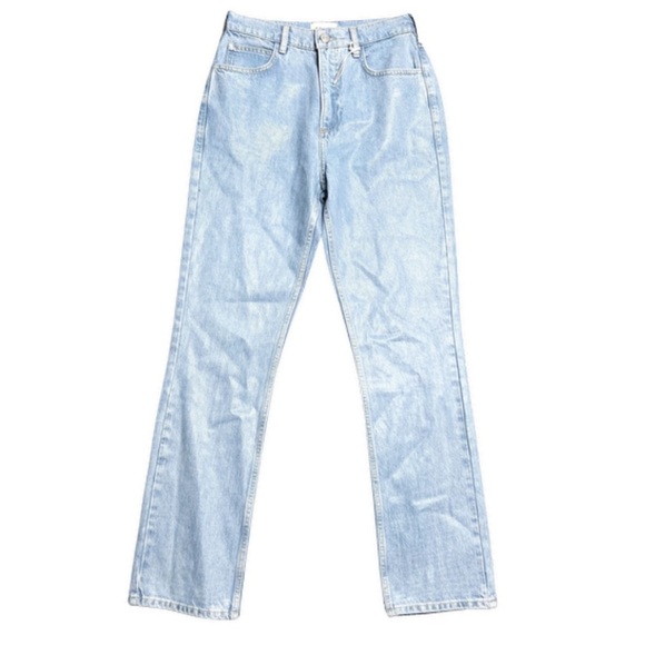 New with Tag Frame Le High 'N' Tight Poolside Straight Shinny Women's Denim Jean - Picture 4 of 16